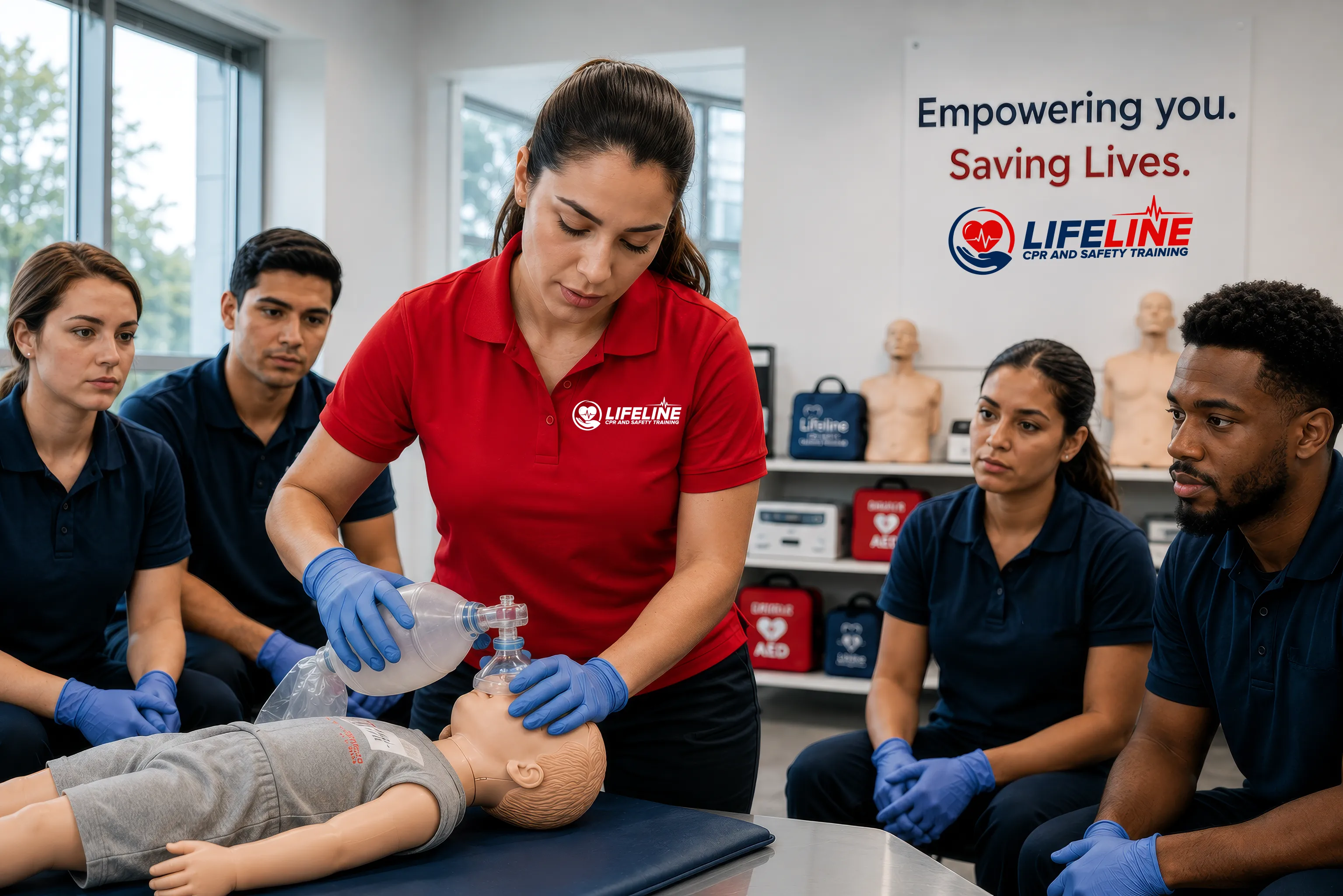 Lifeline CPR instructor child CPR class